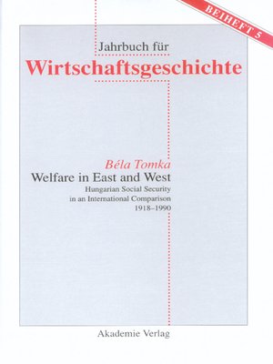 cover image of Welfare in East and West